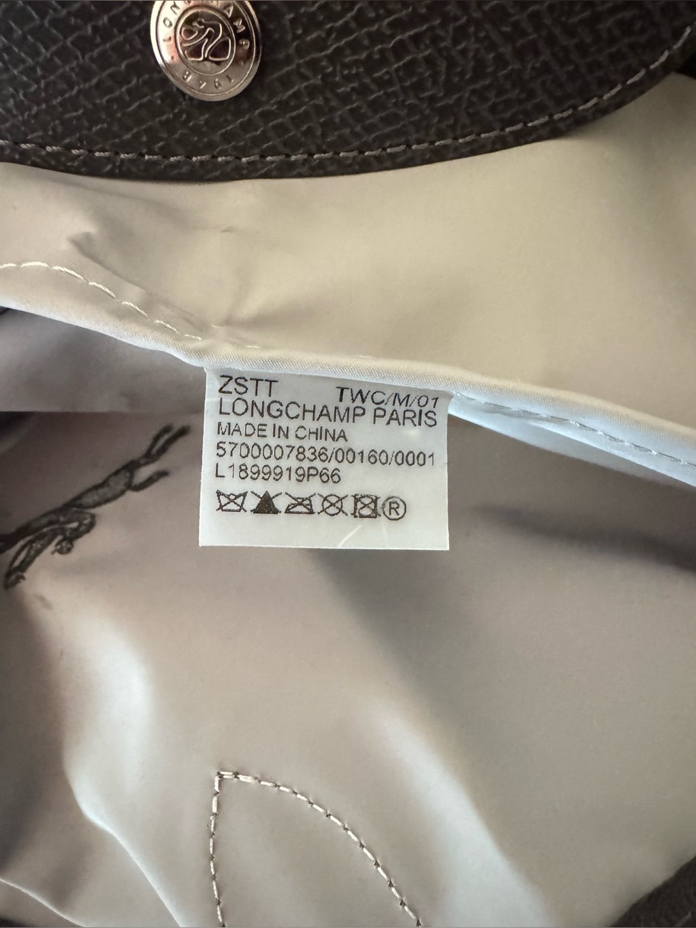 Longchamp Grey Le Pliage Large Tote - Picture 7 of 9